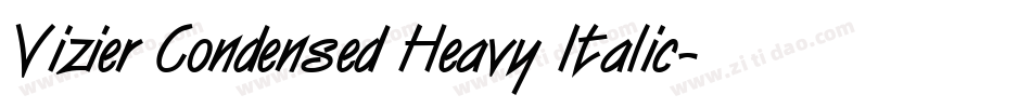 Vizier Condensed Heavy Italic字体转换